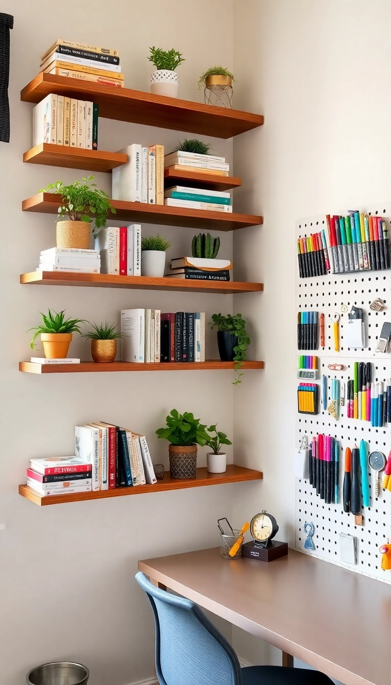 18 Functional Home Office Ideas for Small Spaces That Will Maximize Your Workday! - 3. Vertical Storage Solutions