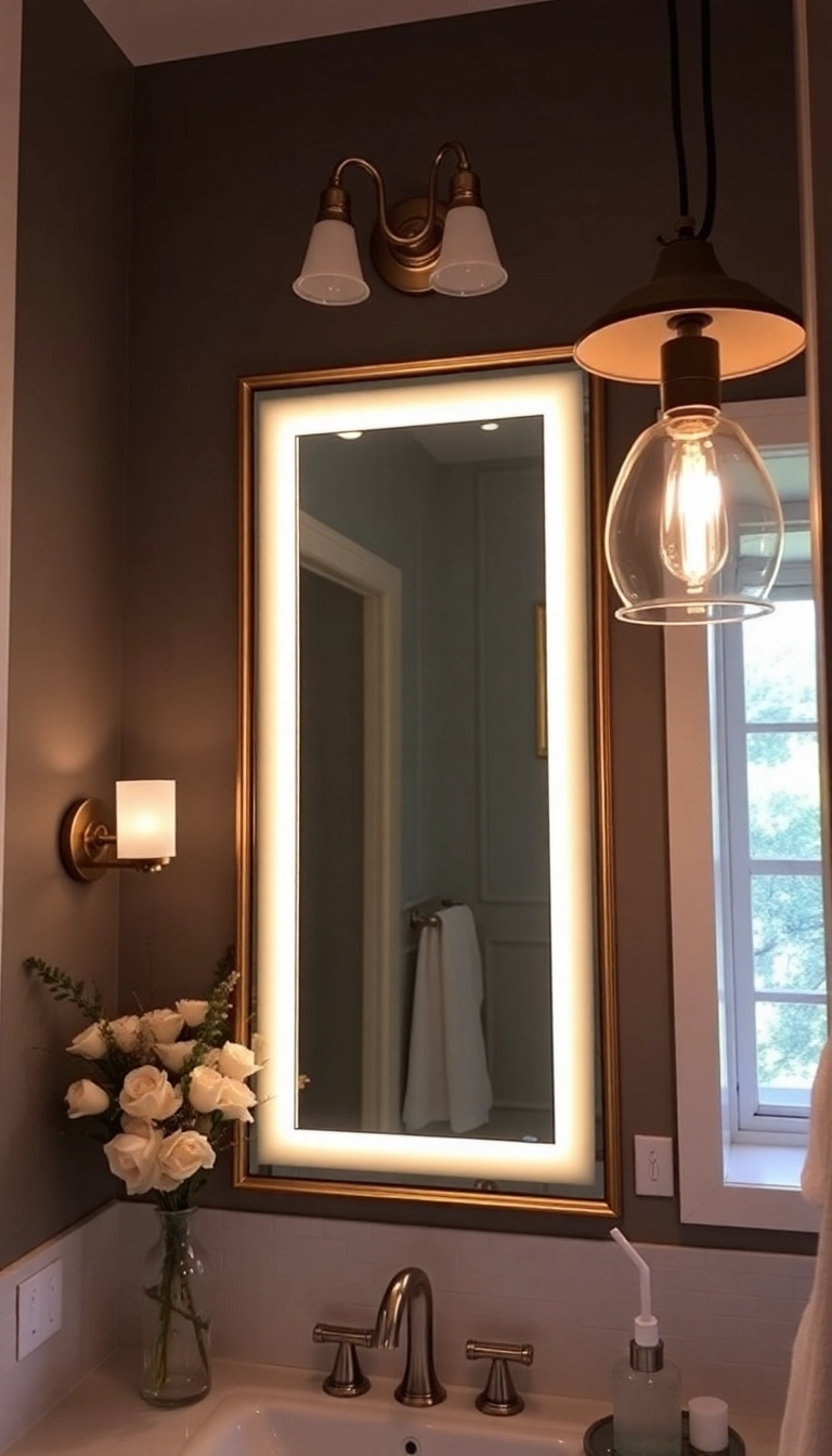 15 Stunning Bathroom Vanity Lighting Ideas to Transform Your Space (Wait Until You See #8!) - 15. Layered Lighting Techniques