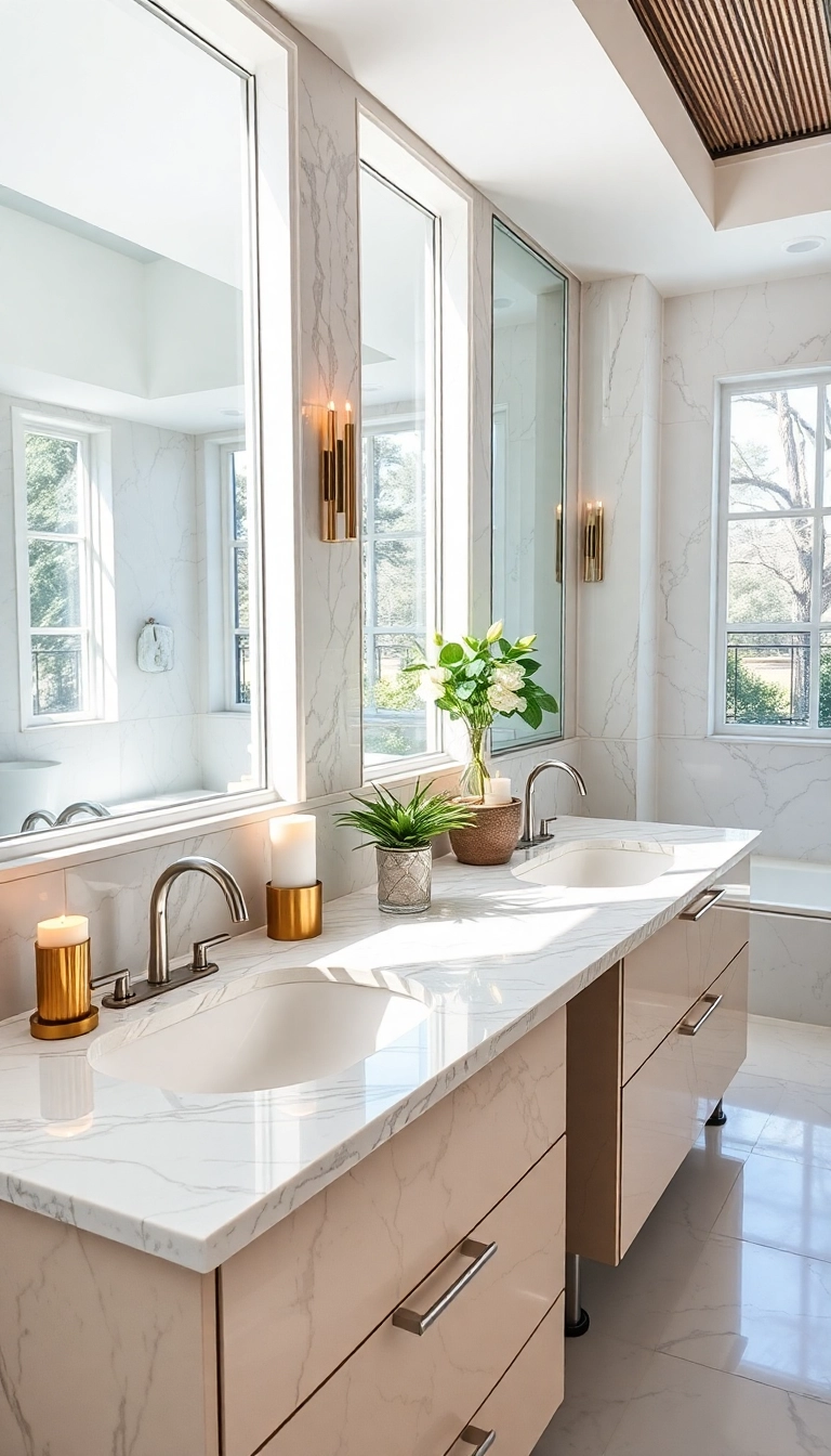 10 Stunning Modern Bathroom Sink Ideas That Will Elevate Your Space Instantly! - 3. Double Sinks: For Shared Spaces