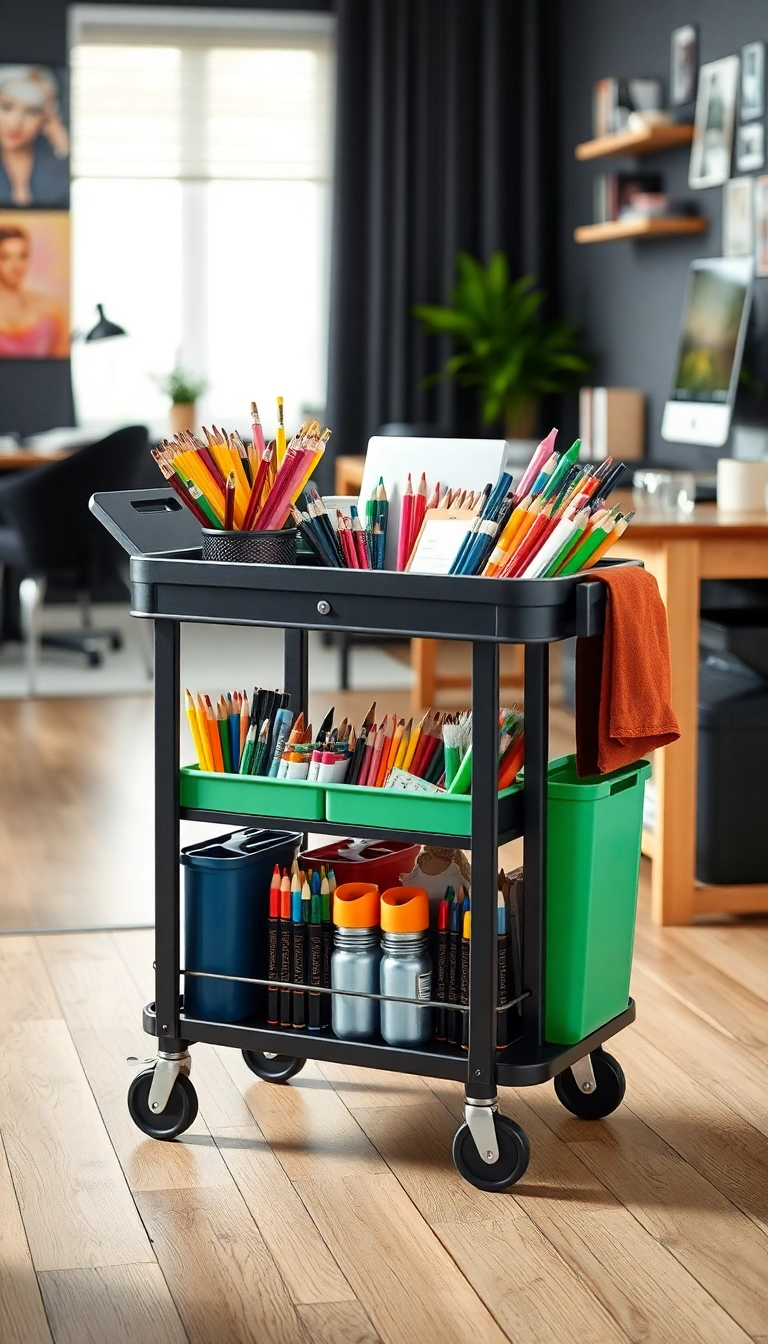 25 Mind-Blowing Storage Hacks You Wish You Knew Sooner! - 9. Rolling Carts