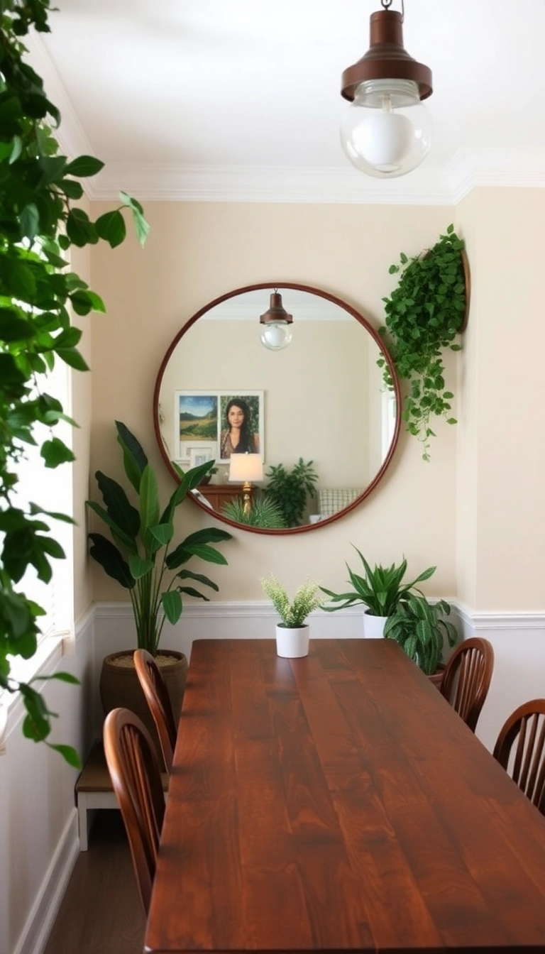 15 Elegant Decorative Mirrors to Transform Your Dining Space Instantly! - 5. Round Mirrors