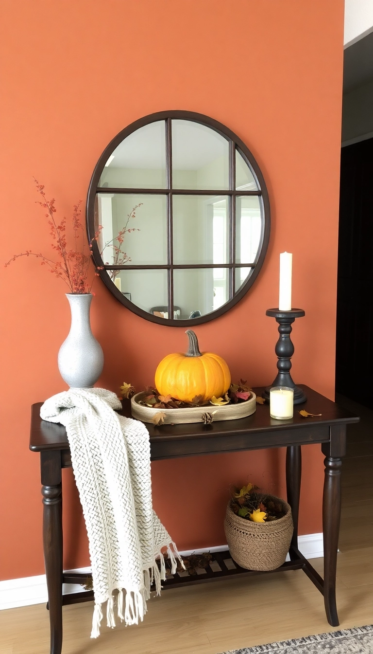 25 Stunning Entryway Table Decor Ideas That'll Welcome You Home in Style! - 6. Seasonal Decor