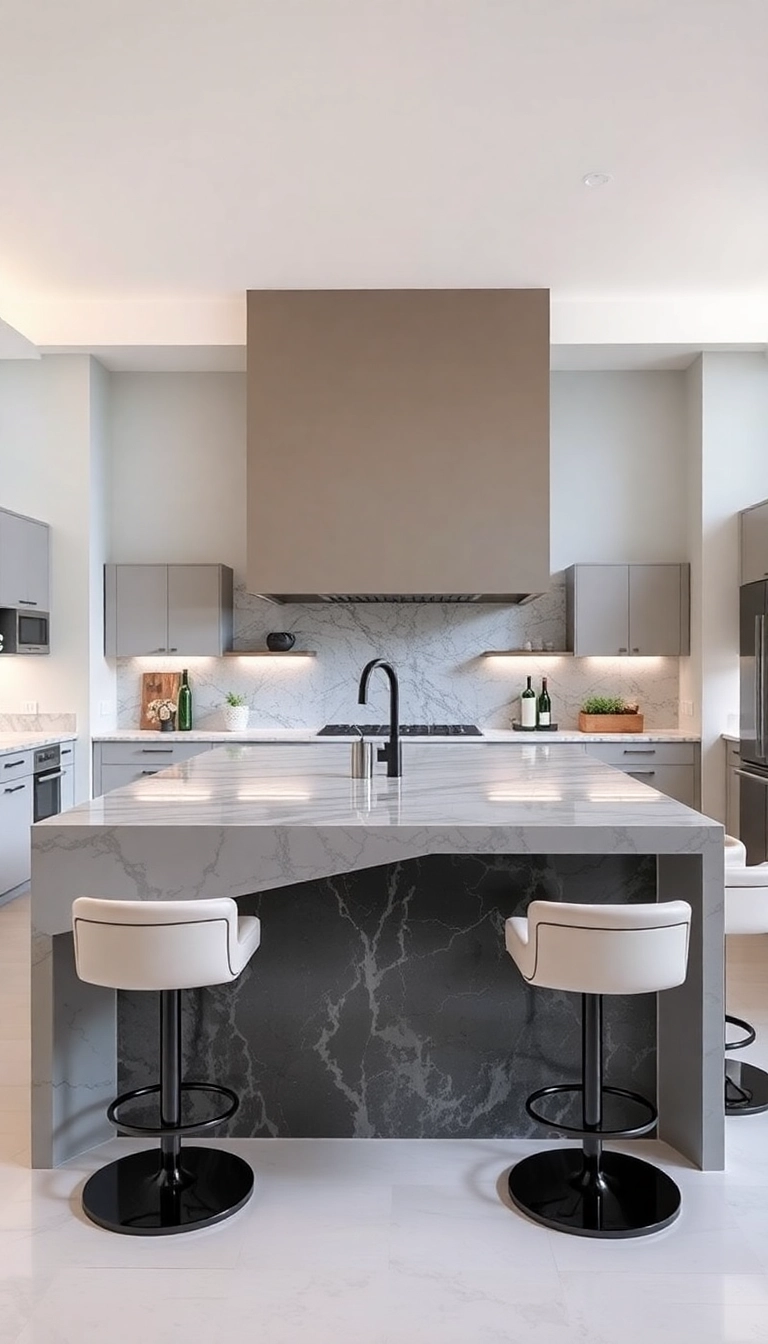 19 Modern Kitchen Decor Ideas That Are So Sleek, You Won't Want to Leave! - 11. Spacious Islands