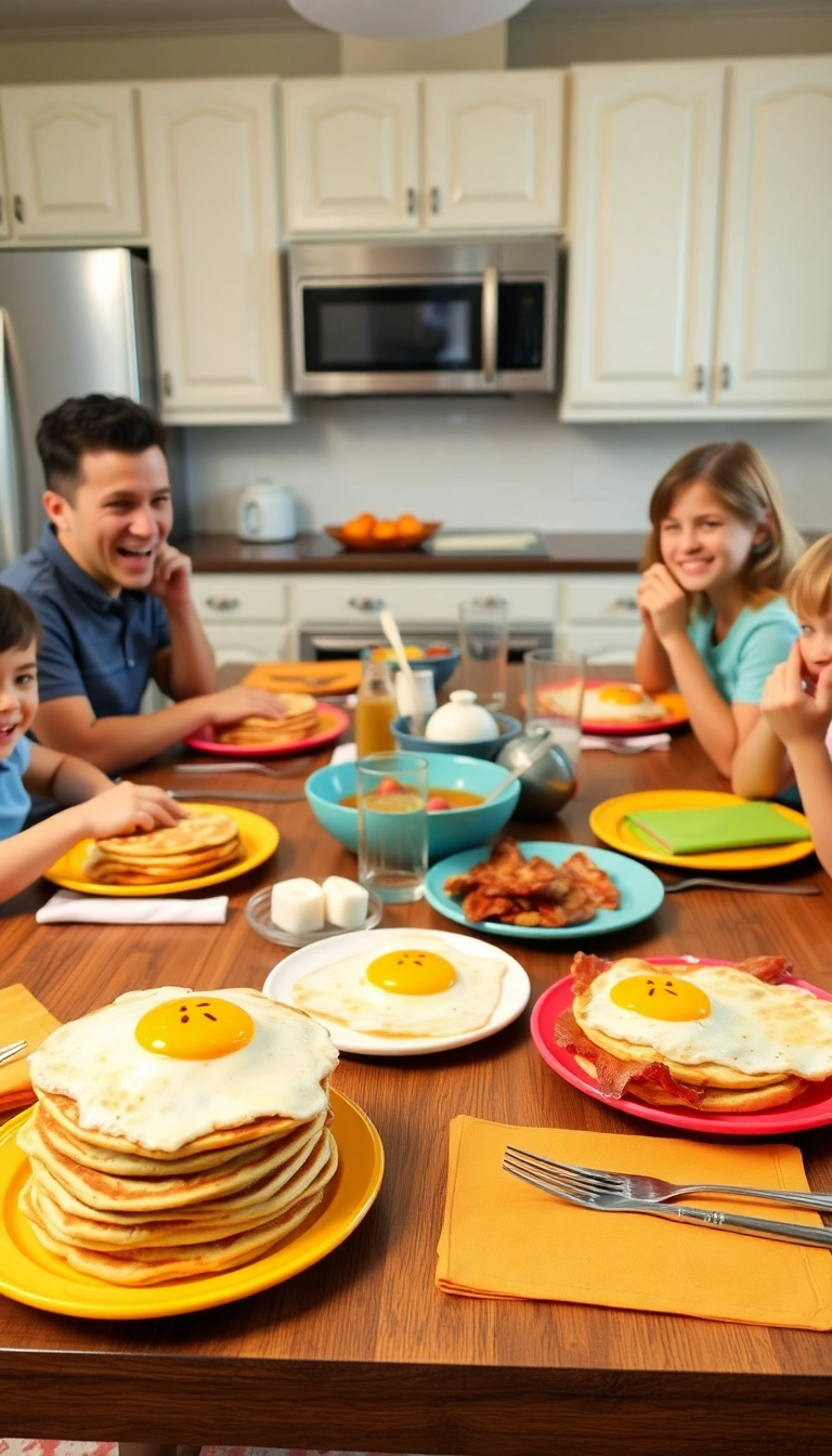 15 Heartwarming Kitchen Table Ideas for Unforgettable Family Gatherings (Don’t Miss #9!) - 15. Breakfast for Dinner