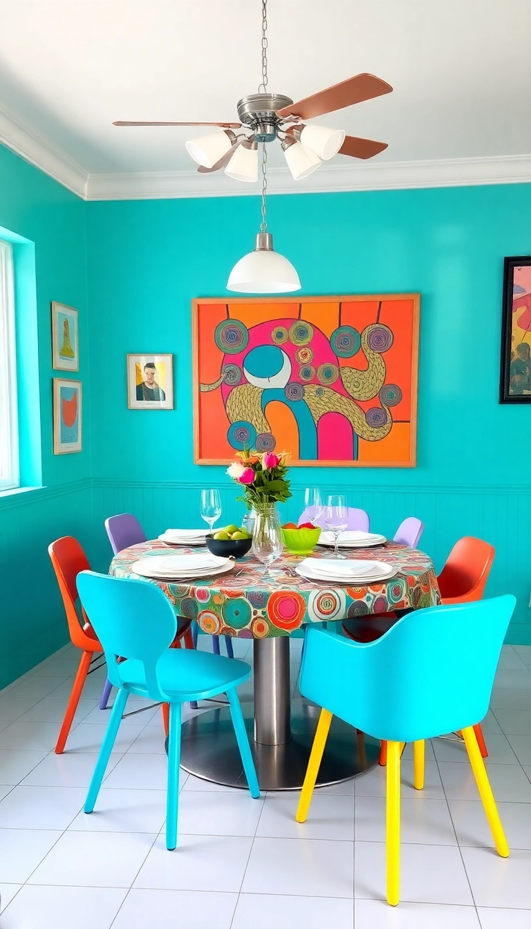 15 Dining Room Colors That Can Change Your Mood—#3 Will Surprise You! - 15. Playful Turquoise