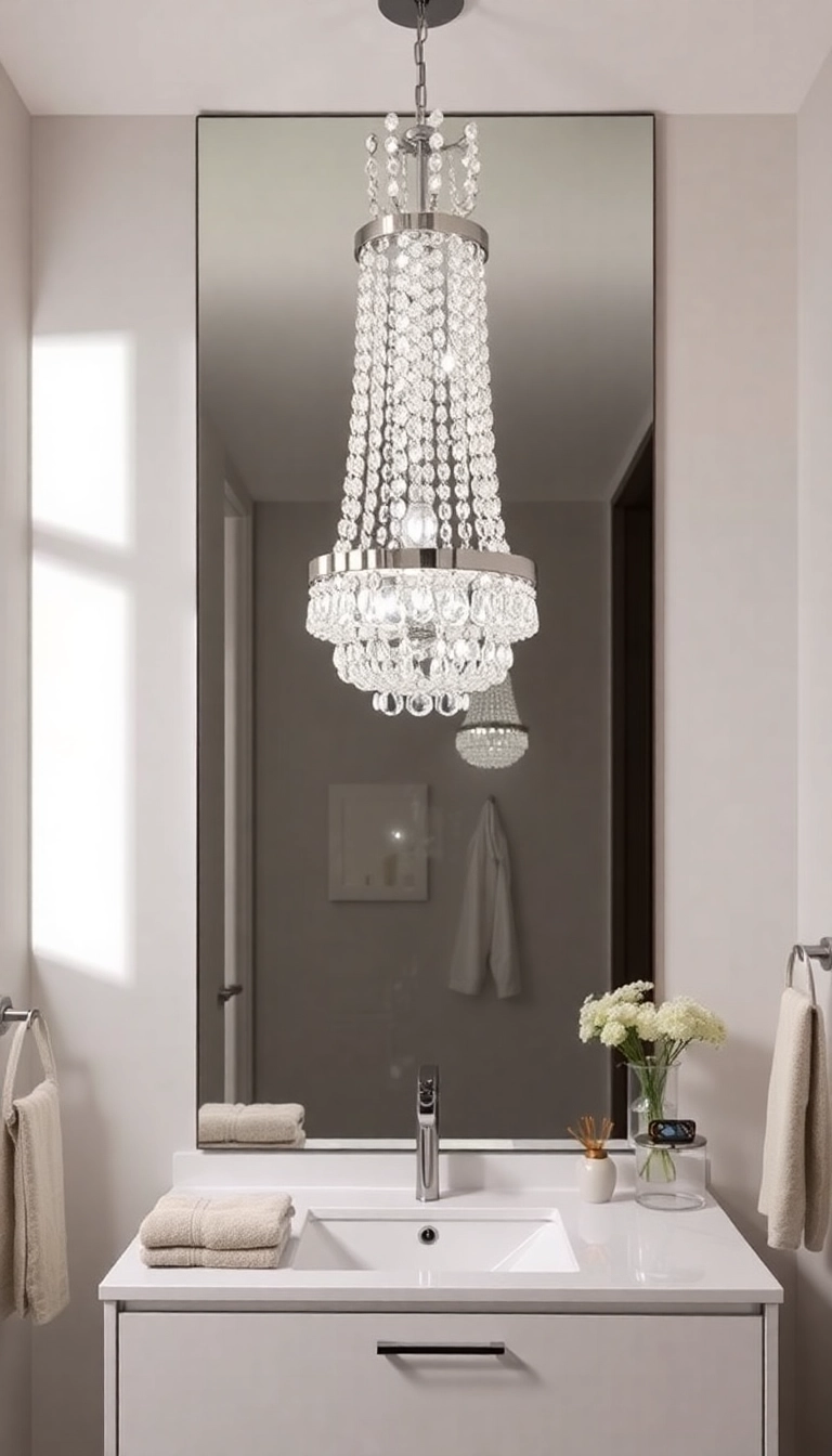 15 Stunning Bathroom Vanity Lighting Ideas to Transform Your Space (Wait Until You See #8!) - 10. Crystal Accents