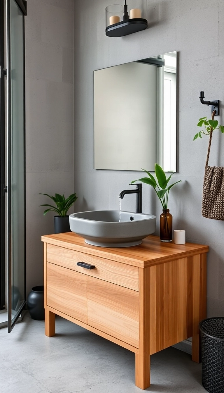 10 Stunning Modern Bathroom Sink Ideas That Will Elevate Your Space Instantly! - 6. Minimalist Concrete Sinks: Industrial Chic