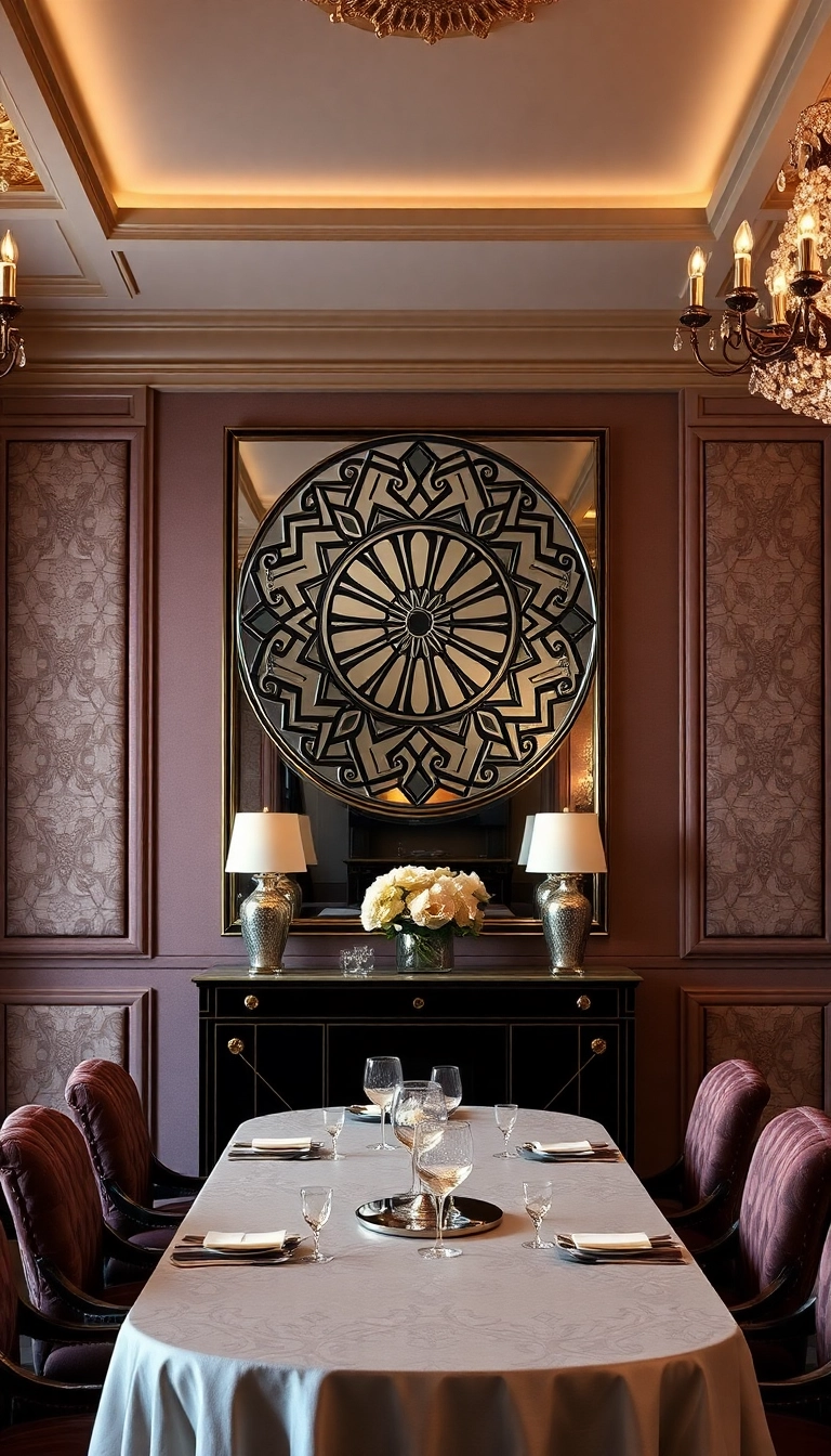 15 Elegant Decorative Mirrors to Transform Your Dining Space Instantly! - 9. Art Deco Mirrors