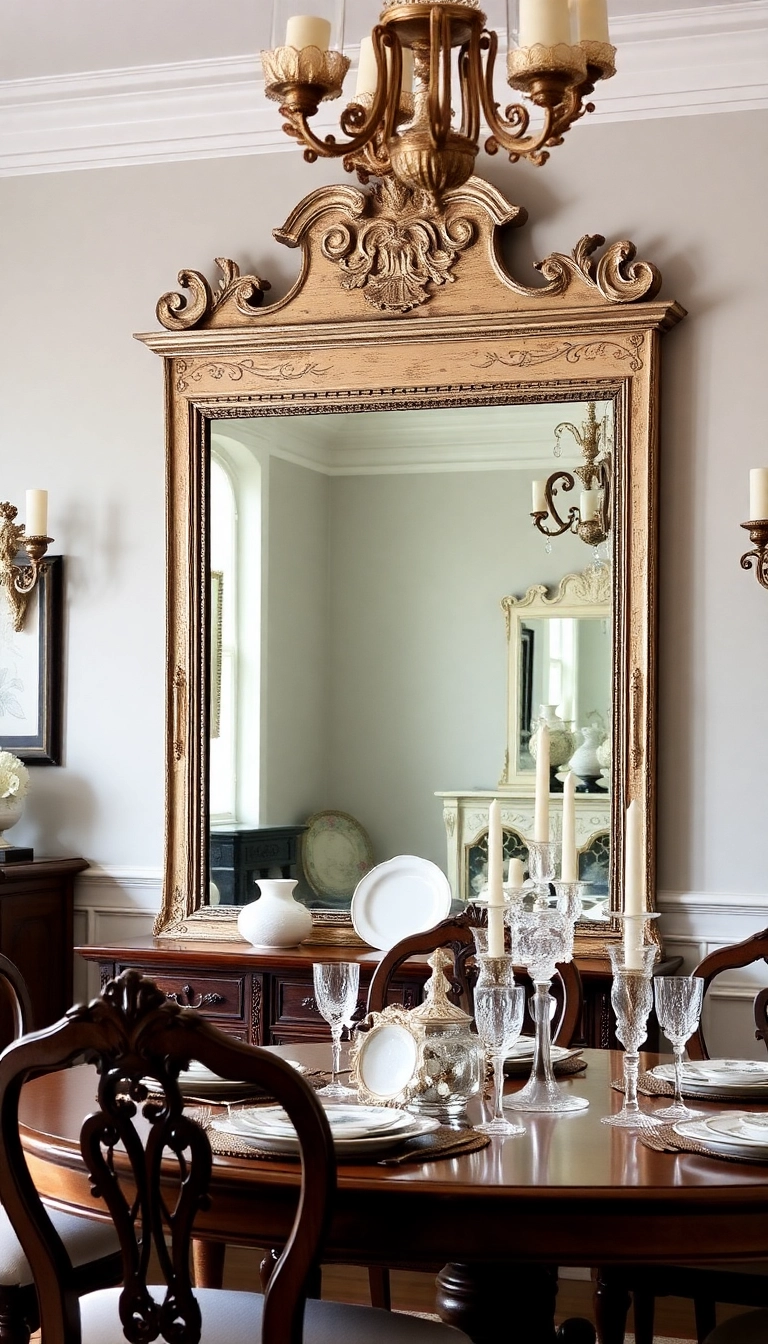 15 Elegant Decorative Mirrors to Transform Your Dining Space Instantly! - 6. Antique Mirrors