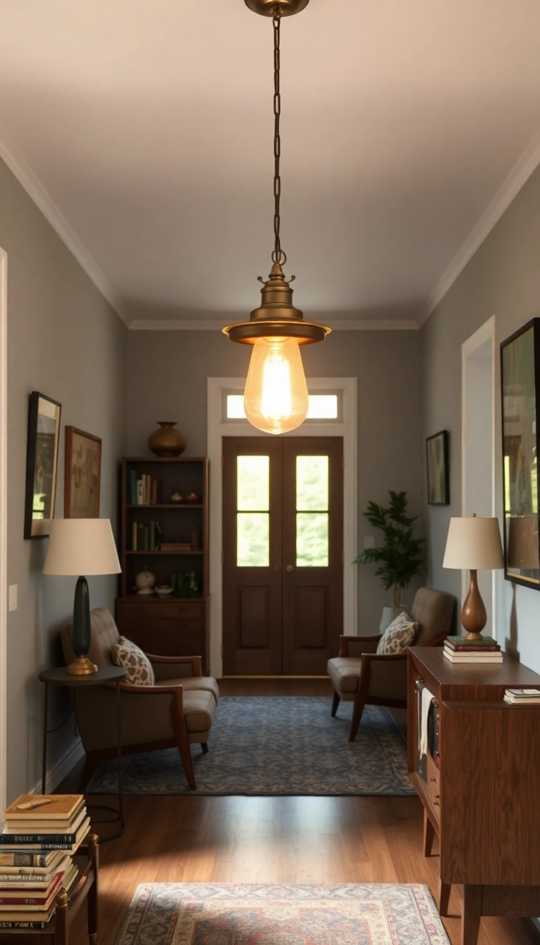 10 Modern Entryway Lighting Ideas That Will Instantly Elevate Your Home's Style! - 6. Vintage-Inspired Fixtures