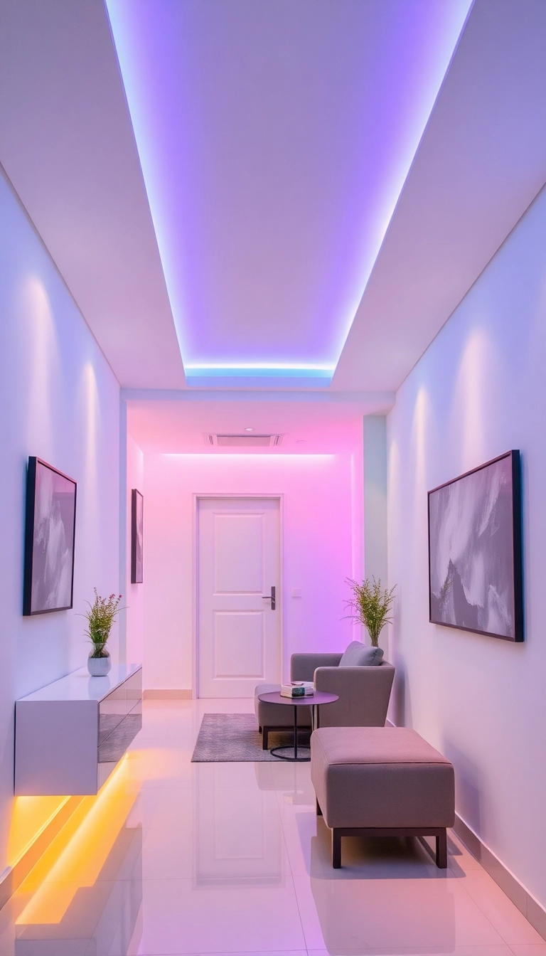 10 Modern Entryway Lighting Ideas That Will Instantly Elevate Your Home's Style! - 5. Smart LED Lighting