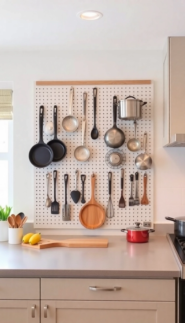 25 Brilliant Small Space Storage Hacks That Will Transform Your Apartment! - 5. Pegboards for Versatile Storage