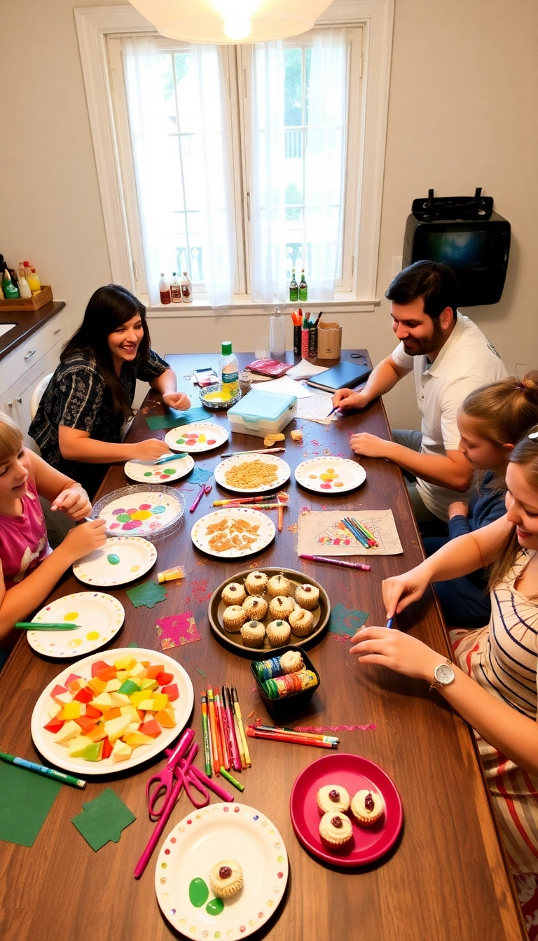 15 Heartwarming Kitchen Table Ideas for Unforgettable Family Gatherings (Don’t Miss #9!) - 5. DIY Craft and Snack Night