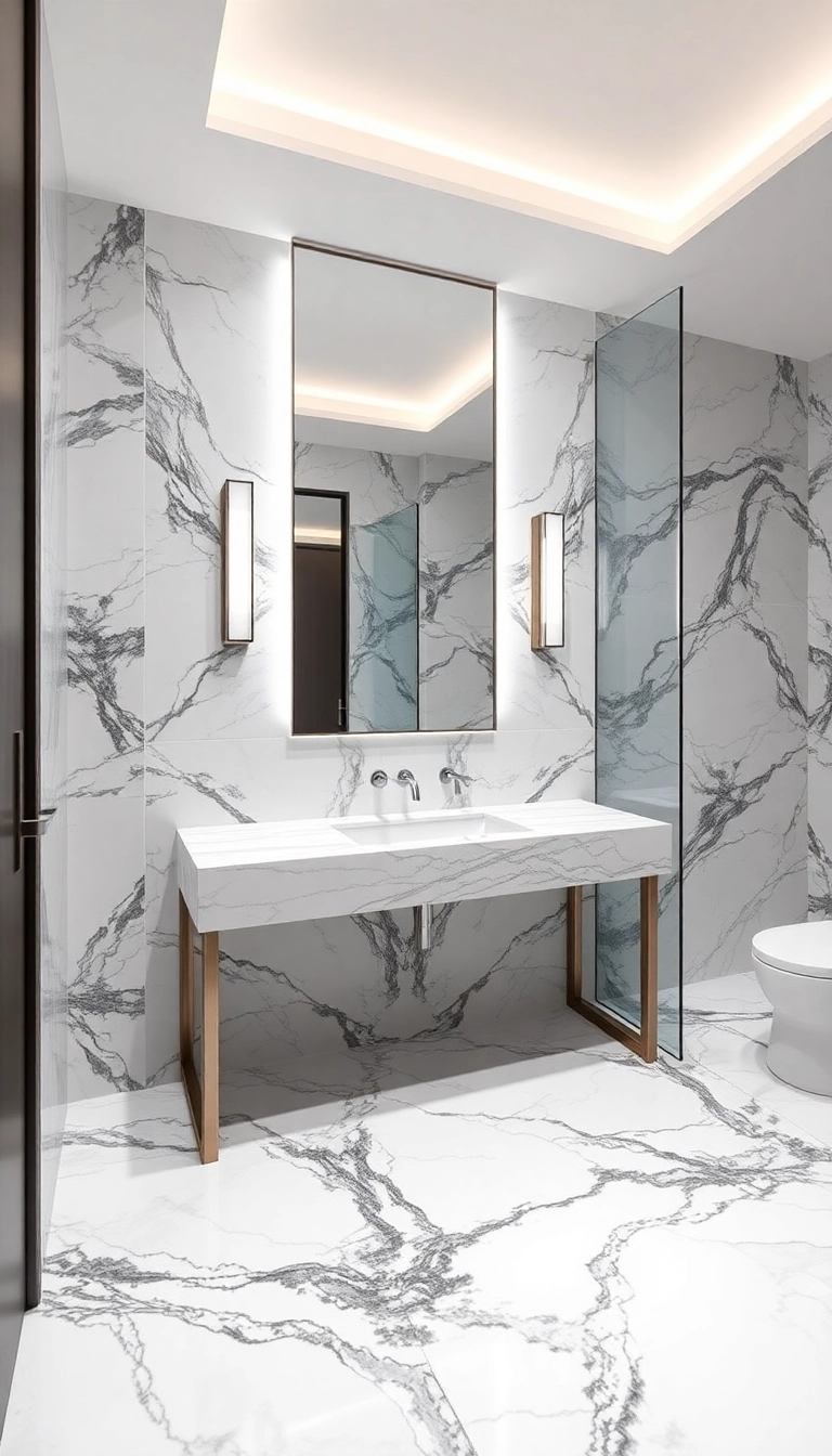 19 Luxurious Bathroom Decor Ideas That'll Make You Feel Like You're in a Spa Every Day! - 10. Marble Accents