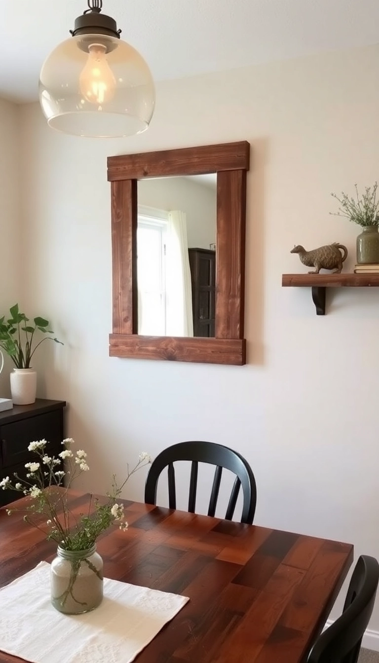 15 Elegant Decorative Mirrors to Transform Your Dining Space Instantly! - 13. Rustic Mirrors