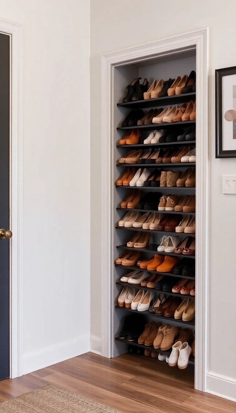 25 Mind-Blowing Storage Hacks You Wish You Knew Sooner! - 15. Behind-the-Door Shoe Rack