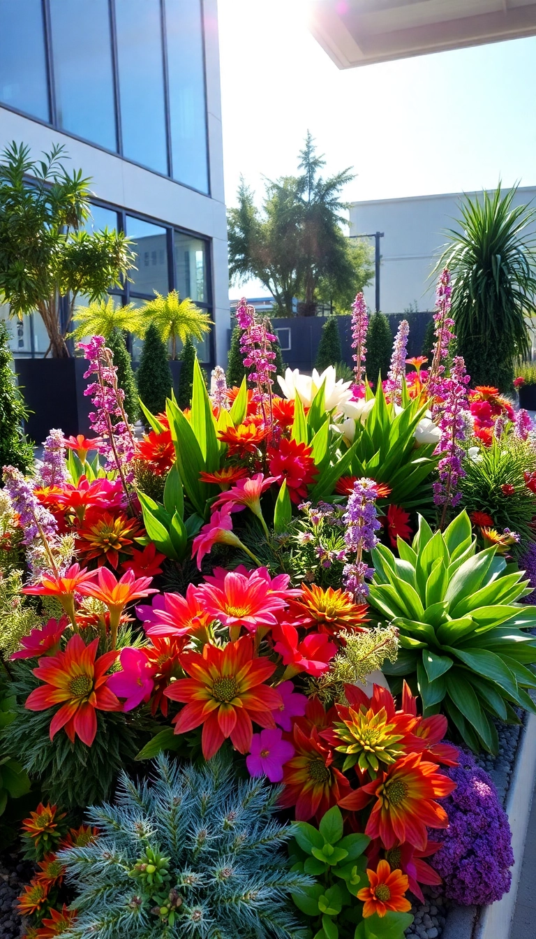 12 Stunning Modern Garden Designs That Will Transform Your Outdoor Space (You Won't Believe #5!) - 7. Colorful Plant Compositions