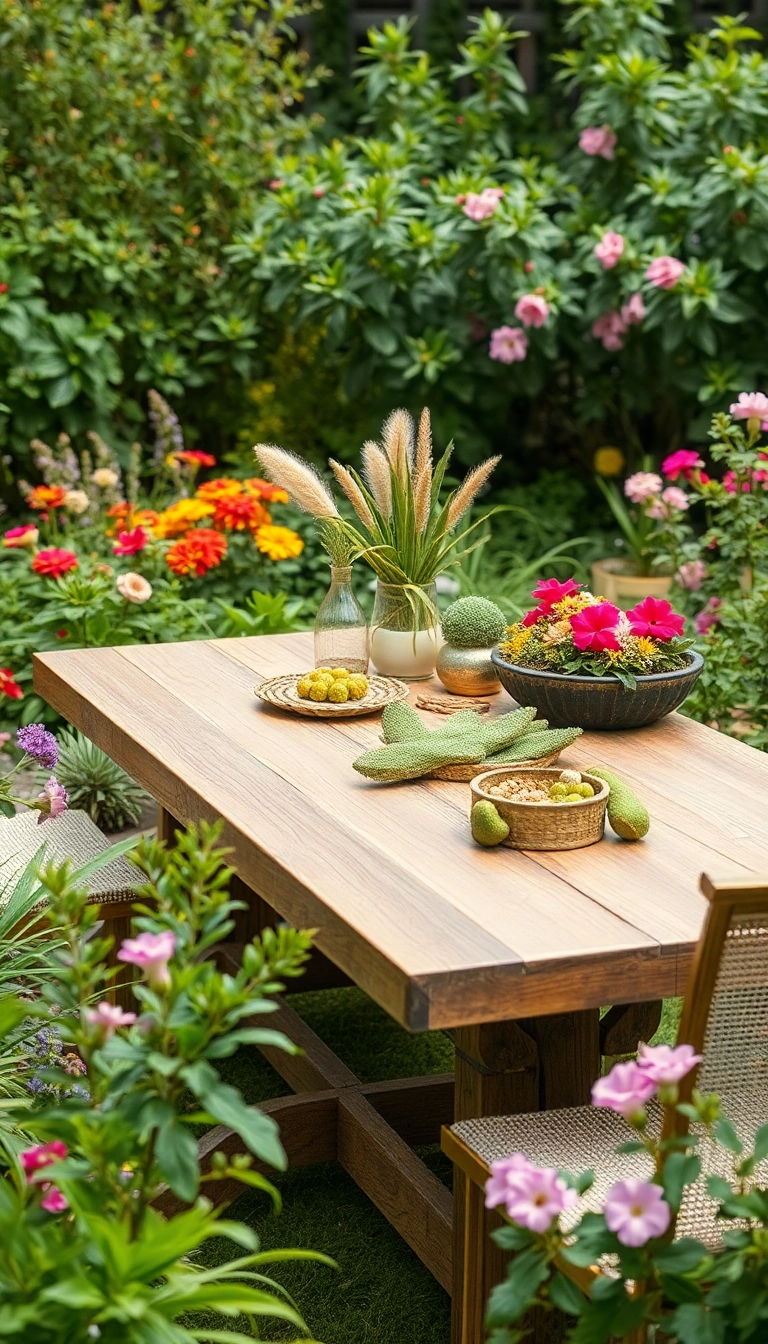 21 Decorative Garden Tables That Will Make Your Neighbors Jealous (You Won't Believe #5!) - 17. Eco-Friendly Options