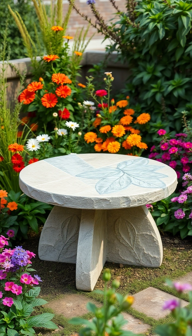 21 Decorative Garden Tables That Will Make Your Neighbors Jealous (You Won't Believe #5!) - 11. Nature-inspired Designs