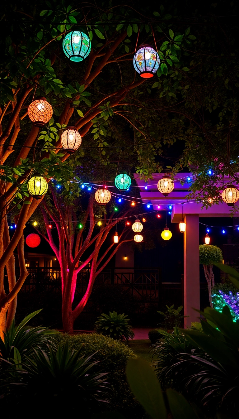 12 Stunning Modern Garden Designs That Will Transform Your Outdoor Space (You Won't Believe #5!) - 14. Artistic Garden Lighting